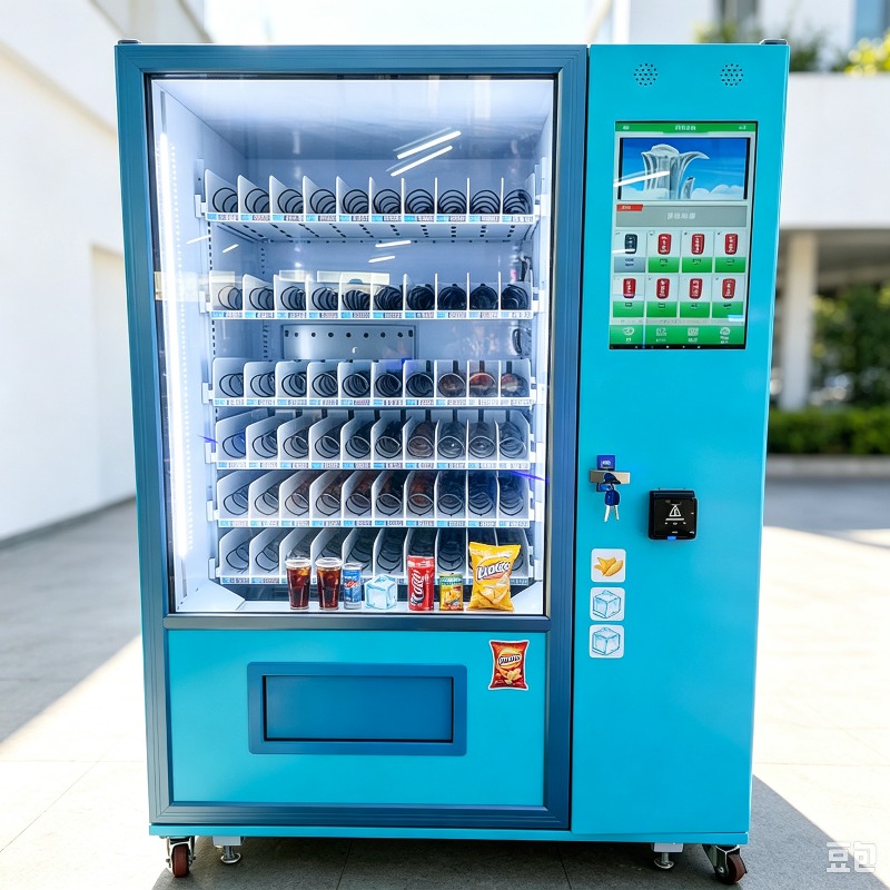 Food Snacks Vending Machine - ตู้จำหน่ายขนมแบบหน้าจอสัมผัส ตู้จำหน่ายสินค้าอัตโนมัติพร้อมระบบชำระเงินด้วย QR Code ตู้จำหน่ายขนมอัตโนมัติ FL