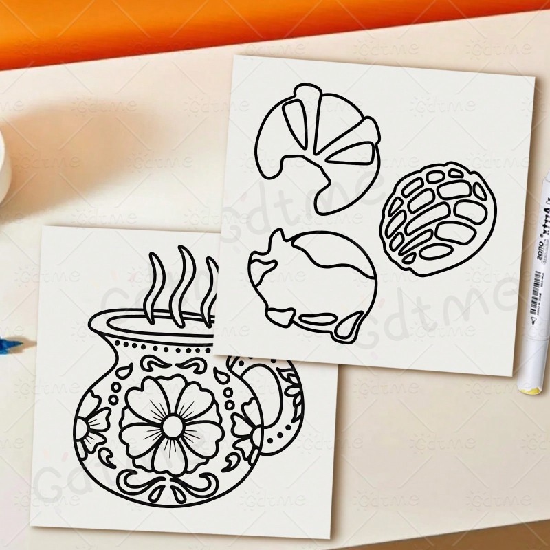 สมุดระบายสีอาหารเม็กซิกันแสนสน - Food And Snacks Coloring Book Bold And Easy บทวิจารณ์และราคา