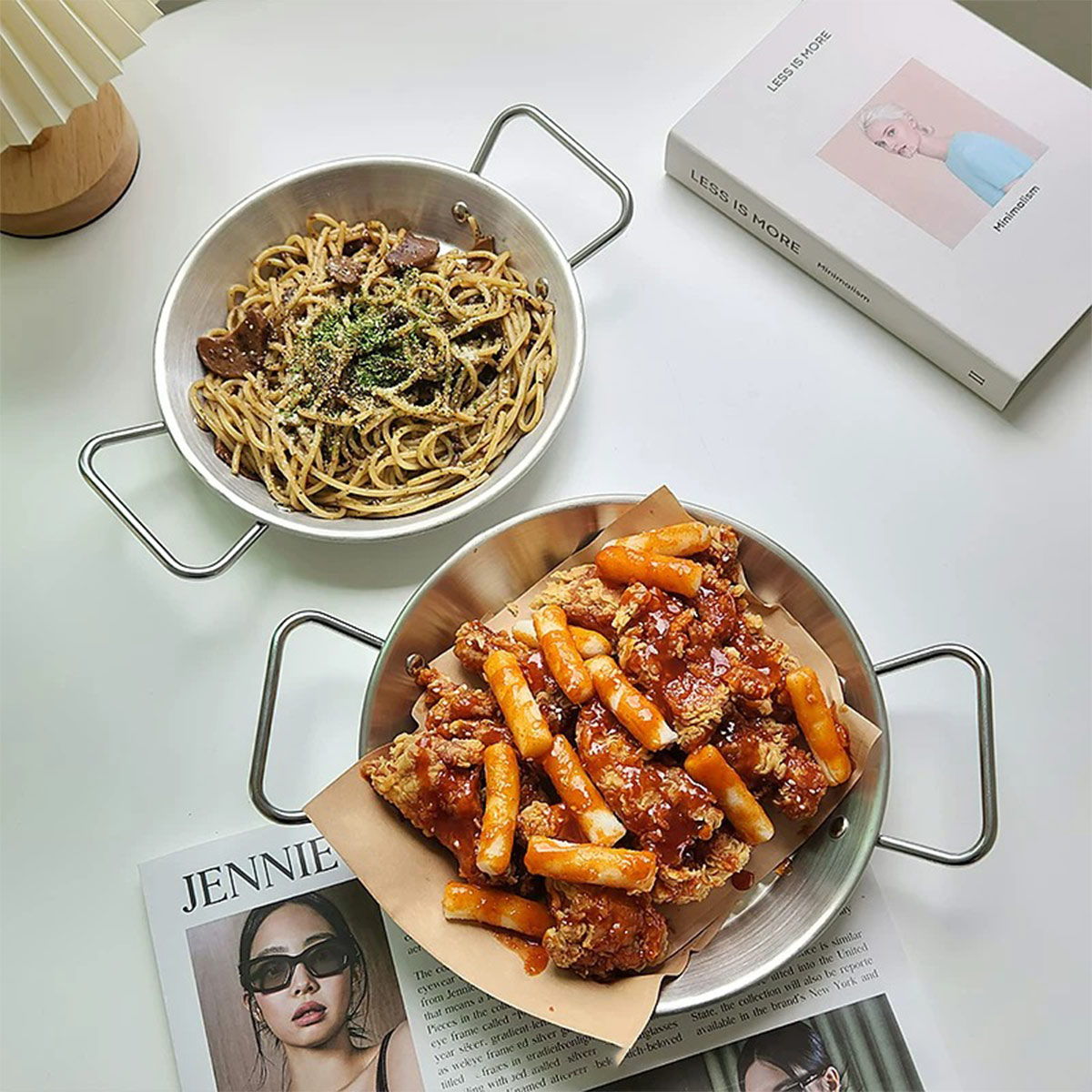 หม้อสแตนเลสสองหูจับสำหรับอาหาร - Food Snacks For Picnic บทวิจารณ์และราคา