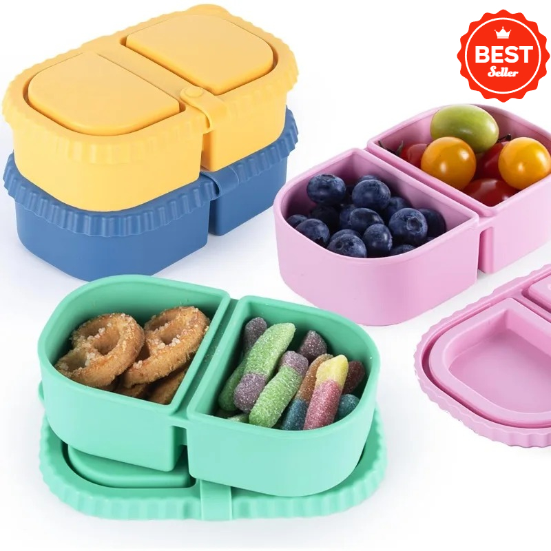 ภาชนะใส่ขนมซิลิโคนแบบใช้ซ้ำได้ - Food Snacks For Picnic บทวิจารณ์และราคา