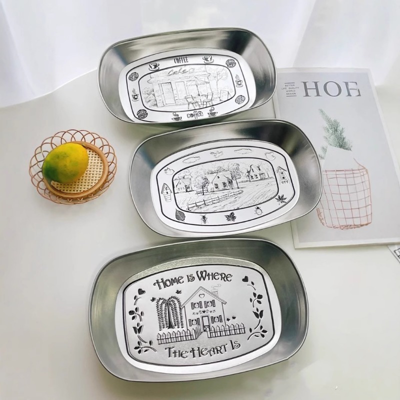 ถาดวินเทจ ถาดเหล็กวิลาดสไตล์อเ - Food Snacks For Picnic บทวิจารณ์และราคา