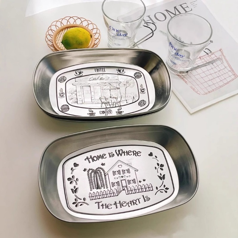 ถาดวินเทจ ถาดเหล็กวิลาดสไตล์อเ - Food Snacks For Picnic บทวิจารณ์และราคา