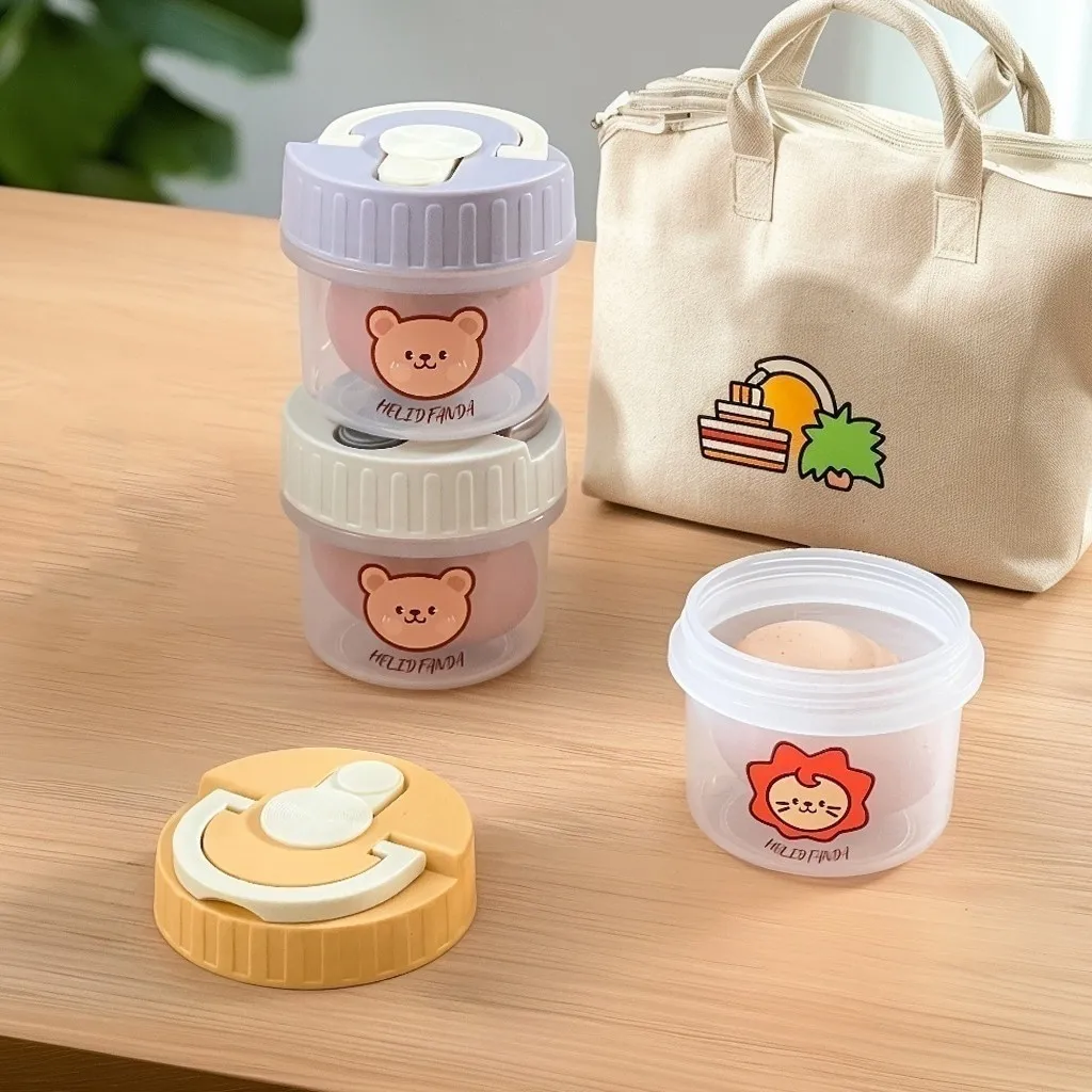 กล่องพลาสติกทรงกลมขนาดเล็กน่าร - Korean Food Snacks บทวิจารณ์และราคา