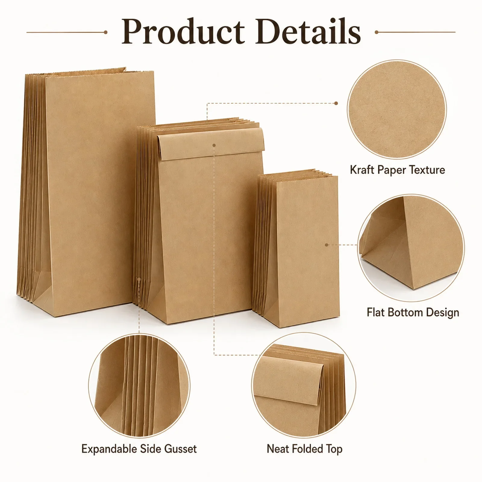 ถุงกระดาษคราฟท์สีน้ำตาลขนาดเล็ - Food Snacks Party บทวิจารณ์และราคา